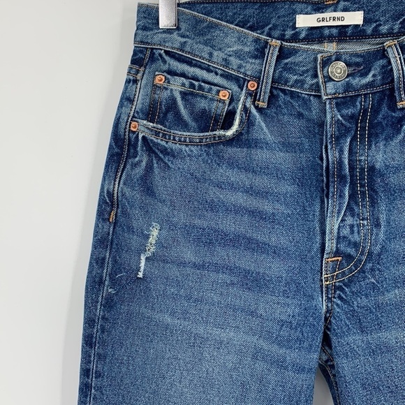 GRLFRND Karolina skinny high-rise jeans distressed denim new 25 - Picture 3 of 8